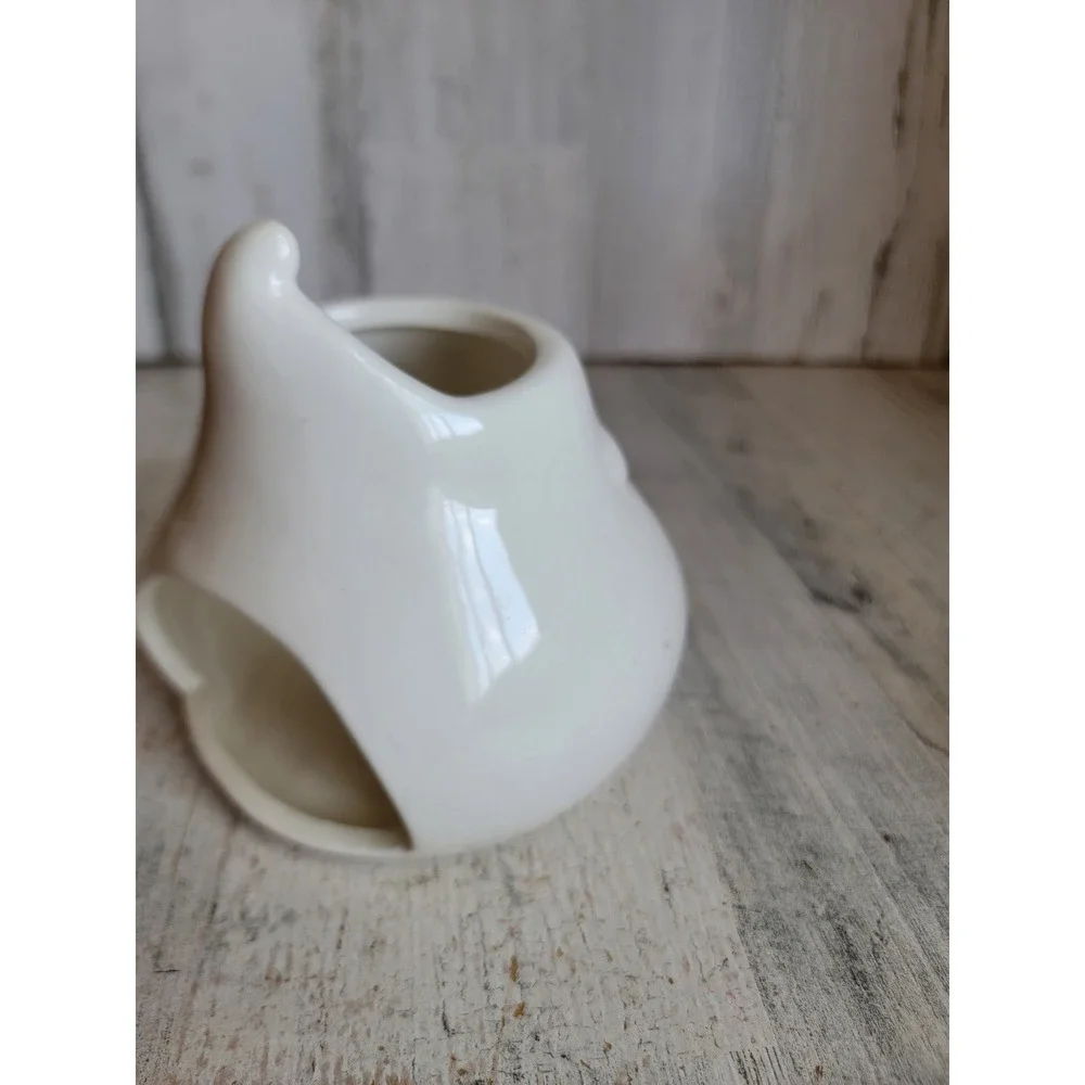 Ceramic Halloween crazy ghost tea light candle holder eyes unique home decor